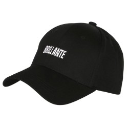 Casquette Femme Noire BRILLANTE Brodée Réglable en Coton