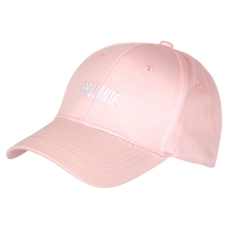 Casquette Femme Rose BRILLANTE Brodée Blanche Réglable en Coton