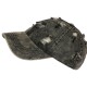 Casquette Jean Noire Délavée Déchirée Vintage Homme Femme