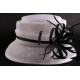 Chapeau Mariée Sylvia Sisal Blanchi Chapeau mariée Léon montane