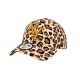 Casquette NY Léopard Beige Camel Brodée Homme Femme
