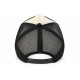Casquette Trucker Indian Beige Noire Vintage Skeleton en Coton