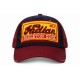 Casquette Trucker Indian Rouge Bleu Vintage Skeleton en Coton