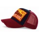 Casquette Trucker Indian Rouge Bleu Vintage Skeleton en Coton