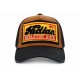 Casquette Trucker Indian Marron Noire Vintage Skeleton en Coton