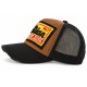 Casquette Trucker Indian Marron Noire Vintage Skeleton en Coton