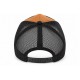 Casquette Trucker Indian Marron Noire Vintage Skeleton en Coton