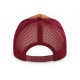 Casquette Trucker Indian Marron Rouge Vintage Skeleton en Coton
