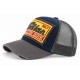 Casquette Trucker Indian Bleu Gris Vintage Skeleton en Coton
