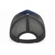 Casquette Trucker Indian Bleu Gris Vintage Skeleton en Coton
