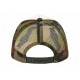 Casquette Indian Verte Camouflage Vintage Skeleton en Coton