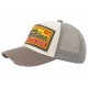 Casquette Indian Beige Gris Vintage Skeleton en Coton