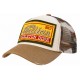Casquette Indian Beige Camouflage Vintage Skeleton en Coton