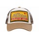 Casquette Indian Beige Camouflage Vintage Skeleton en Coton