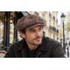 Casquette Gavroche Rouge Grise à Carreaux Vintage en Laine