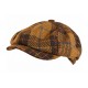 Casquette Gavroche Rouge Grise à Carreaux Vintage en Laine