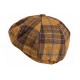 Casquette Gavroche Rouge Grise à Carreaux Vintage en Laine