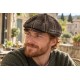 Casquette Gavroche Marron à Carreaux Vintage en Laine