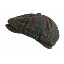 Casquette Gavroche Verte à Carreaux Vintage Homme