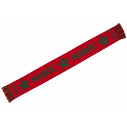 Écharpe Maroc Rouge Verte Supporter Lions de l’Atlas 150 x 20 cm