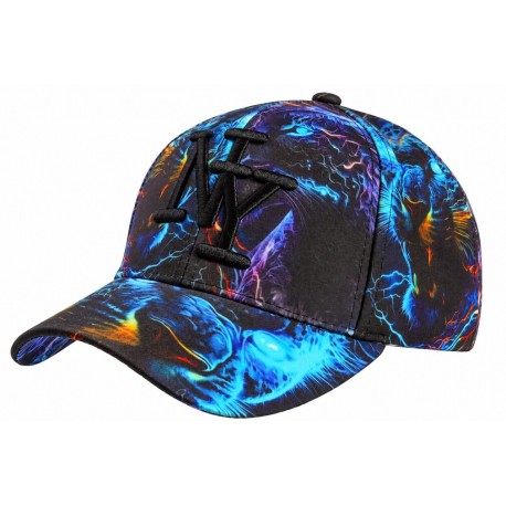 Casquette NY Panthère Bleue Violette Homme Femme Streetwear