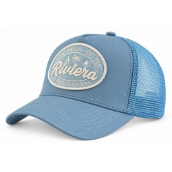 Casquette Riviera Côte d’Azur Bleu Ciel Trucker Homme Femme Filet