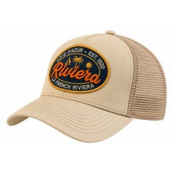 Casquette Riviera Côte d’Azur Beige Trucker Homme Femme Filet