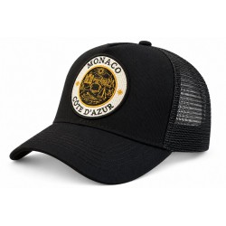 Casquette Monaco Côte d’Azur Noire Trucker Homme Femme Filet