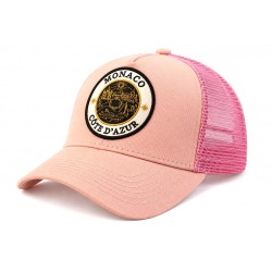 Casquette Monaco Côte d’Azur Rose Trucker Femme Homme Filet