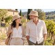 Bob Beige Velours Côtelé Grosses Côtes Homme Femme