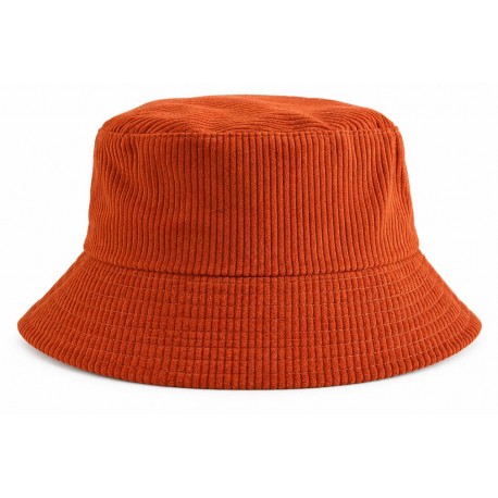Bob Orange en Velours Côtelé Fines Côtes Homme Femme
