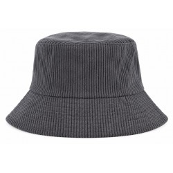 Bob Gris en Velours Côtelé Fines Côtes Homme Femme
