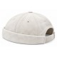 Bonnet Docker Daim Blanc – Bonnet Biker Miki en Suédine
