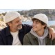 Bonnet Docker Daim Blanc – Bonnet Biker Miki en Suédine