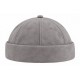 Bonnet Docker Daim Gris – Bonnet Biker Miki en Suédine