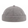 Bonnet Docker Daim Gris – Bonnet Biker Miki en Suédine