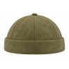Bonnet Docker Daim Vert Kaki – Bonnet Biker Miki en Suédine