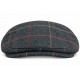 Casquette Plate Bleu Gris à Carreaux – Casquette Anglaise Laine Hiver