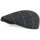 Casquette Plate Bleu Gris à Carreaux – Casquette Anglaise Laine Hiver