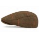 Casquette Plate Marron à Carreaux Bleu Rouge – Casquette Anglaise Laine