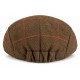 Casquette Plate Marron à Carreaux Bleu Rouge – Casquette Anglaise Laine