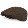 Casquette Plate Marron à Carreaux Bleu Rouge – Casquette Anglaise Laine