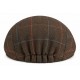 Casquette Plate Marron à Carreaux Bleu Rouge – Casquette Anglaise Laine