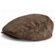Casquette Plate Cuir Marron Daim Suédine Homme Réglable