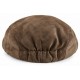 Casquette Plate Cuir Marron Daim Suédine Homme Réglable