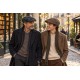 Casquette Plate Cuir Gris Daim Suédine Homme Réglable