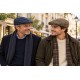 Casquette Plate Bleu Marine à Carreaux Écru – Casquette Homme Laine