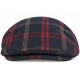 Casquette Plate Bleue à Carreaux Rouges – Casquette Anglaise Laine Hiver