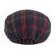 Casquette Plate Bleue à Carreaux Rouges – Casquette Anglaise Laine Hiver
