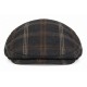 Casquette Plate Bleue à Carreaux Marron – Casquette Anglaise Laine Hiver